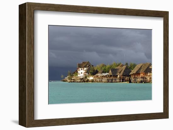 Tanzania, Zanzibar, Nungwi, Tourist Resort on Stilts-Anthony Asael-Framed Photographic Print