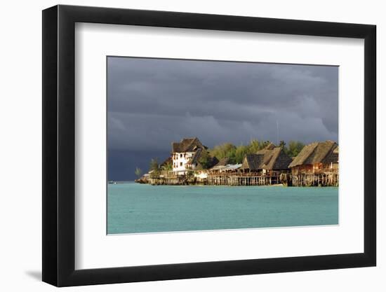 Tanzania, Zanzibar, Nungwi, Tourist Resort on Stilts-Anthony Asael-Framed Photographic Print