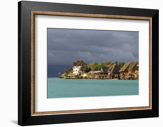 Tanzania, Zanzibar, Nungwi, Tourist Resort on Stilts-Anthony Asael-Framed Photographic Print