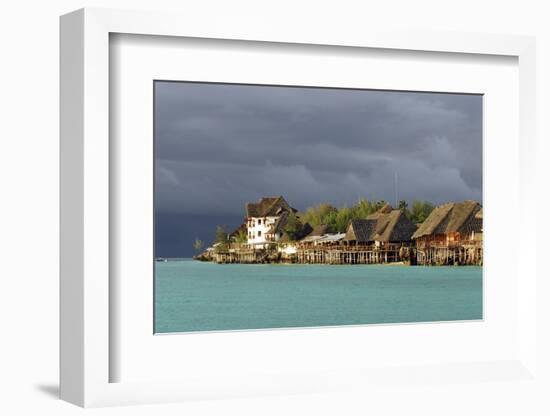 Tanzania, Zanzibar, Nungwi, Tourist Resort on Stilts-Anthony Asael-Framed Photographic Print