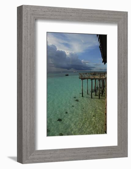 Tanzania, Zanzibar, Nungwi, Transparent Turquoise Sea and White Beach-Anthony Asael-Framed Photographic Print