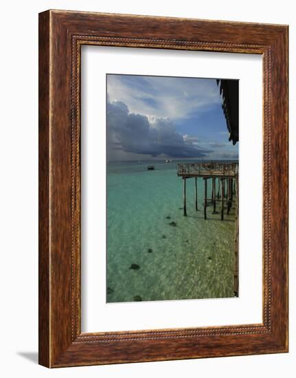 Tanzania, Zanzibar, Nungwi, Transparent Turquoise Sea and White Beach-Anthony Asael-Framed Photographic Print
