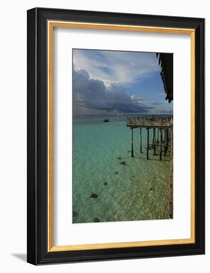 Tanzania, Zanzibar, Nungwi, Transparent Turquoise Sea and White Beach-Anthony Asael-Framed Photographic Print