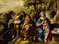 The Rest on the Flight into Egypt, C.1625-30 (Oil on Canvas)-Tanzio da Varallo-Giclee Print