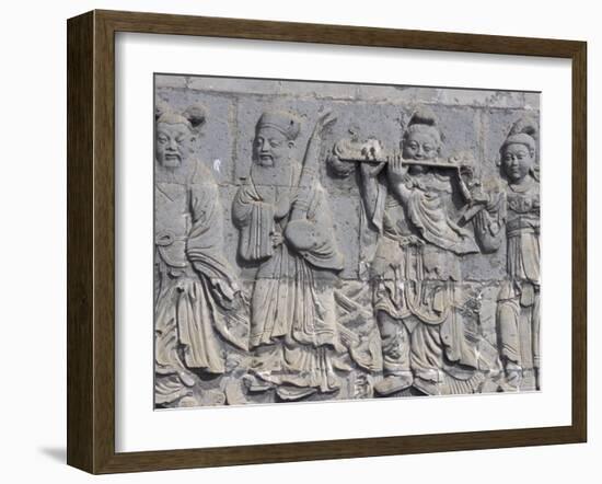 Taoist Bas Relief in Museum of Choijin Lama, Mongolia-Keren Su-Framed Photographic Print