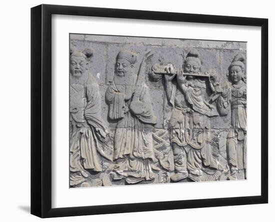 Taoist Bas Relief in Museum of Choijin Lama, Mongolia-Keren Su-Framed Photographic Print