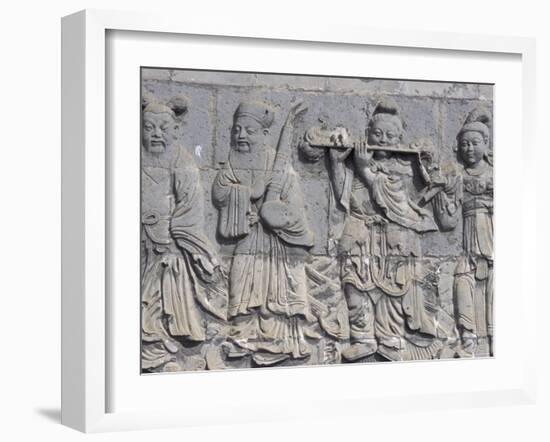 Taoist Bas Relief in Museum of Choijin Lama, Mongolia-Keren Su-Framed Photographic Print