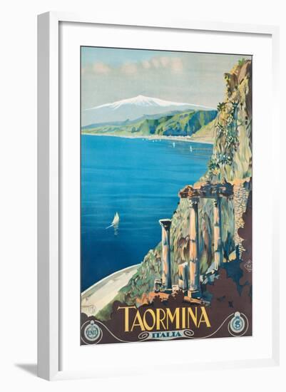 Taormina, 1927-Mario Borgoni-Framed Giclee Print