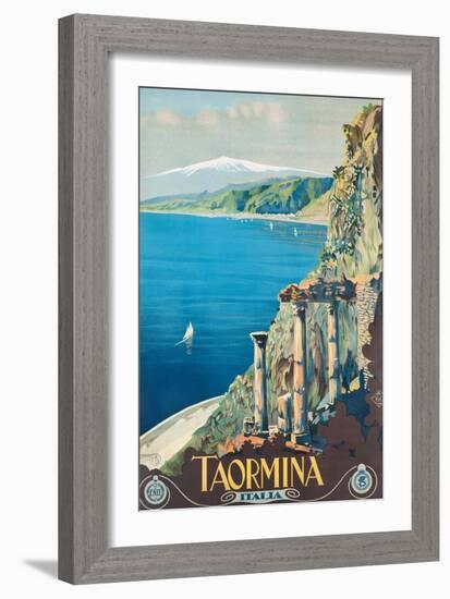 Taormina, 1927-Mario Borgoni-Framed Giclee Print
