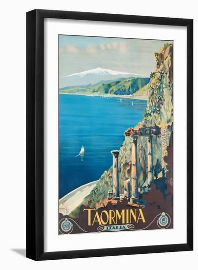 Taormina, 1927-Mario Borgoni-Framed Giclee Print