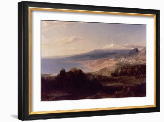 Taormina and Etna, c.1840-Carl Rottmann-Framed Giclee Print