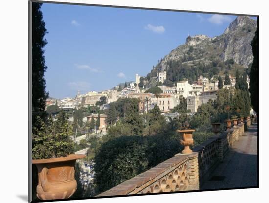 Taormina from the Public Gardens, Island of Sicily, Italy, Mediterranean-Sheila Terry-Mounted Photographic Print