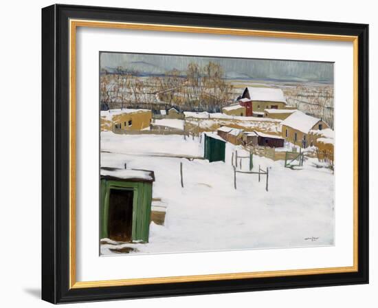 Taos in the Snow, C.1914-20 (Oil on Canvas)-Walter Ufer-Framed Giclee Print