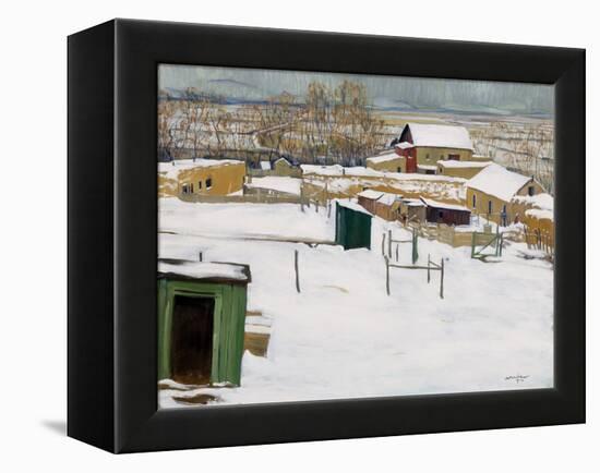 Taos in the Snow, C.1914-20 (Oil on Canvas)-Walter Ufer-Framed Premier Image Canvas