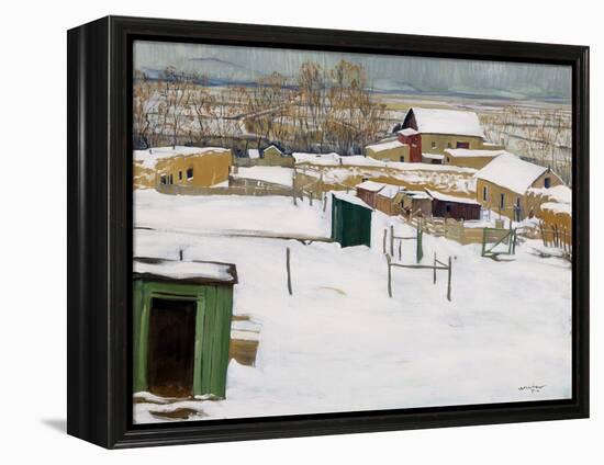 Taos in the Snow, C.1914-20 (Oil on Canvas)-Walter Ufer-Framed Premier Image Canvas