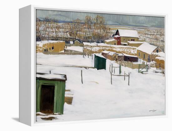 Taos in the Snow, C.1914-20 (Oil on Canvas)-Walter Ufer-Framed Premier Image Canvas