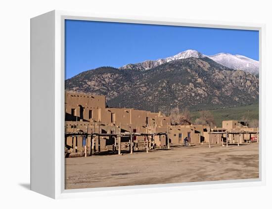 Taos Pueblo Buildings, New Mexico, USA-Charles Sleicher-Framed Premier Image Canvas