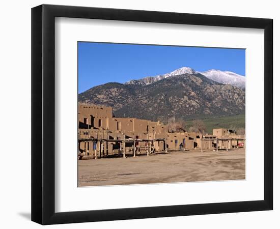 Taos Pueblo Buildings, New Mexico, USA-Charles Sleicher-Framed Photographic Print