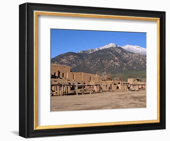 Taos Pueblo Buildings, New Mexico, USA-Charles Sleicher-Framed Photographic Print