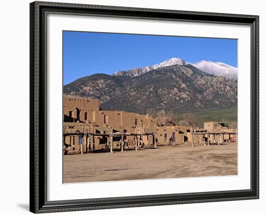 Taos Pueblo Buildings, New Mexico, USA-Charles Sleicher-Framed Photographic Print