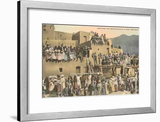 Taos Pueblo Indian Dances, New Mexico-null-Framed Art Print