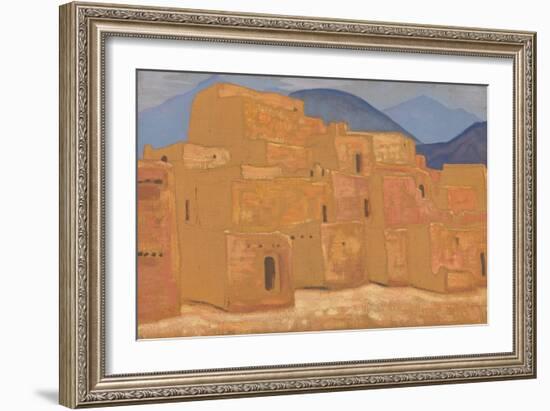 Taos Pueblo, New Mexico, Ca 1921-Nicholas Roerich-Framed Giclee Print