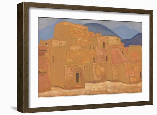 Taos Pueblo, New Mexico, Ca 1921-Nicholas Roerich-Framed Giclee Print