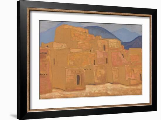 Taos Pueblo, New Mexico, Ca 1921-Nicholas Roerich-Framed Giclee Print