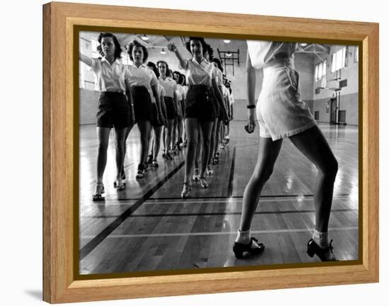 Tap Dancing Class at Iowa State College, 1942-Jack Delano-Framed Stretched Canvas