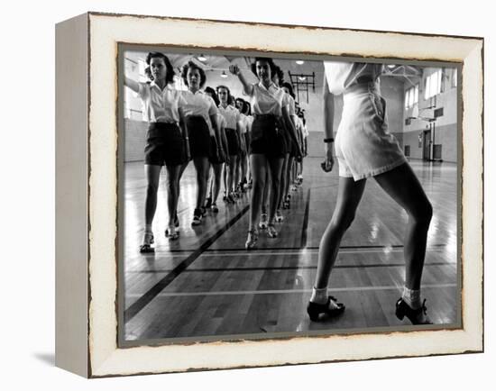 Tap Dancing Class at Iowa State College, 1942-Jack Delano-Framed Stretched Canvas