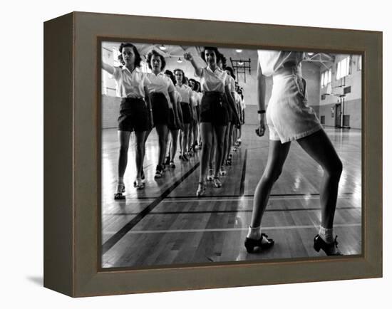 Tap Dancing Class at Iowa State College, 1942-Jack Delano-Framed Stretched Canvas