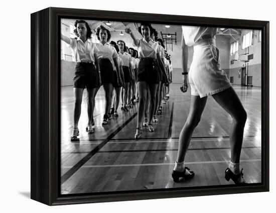 Tap Dancing Class at Iowa State College, 1942-Jack Delano-Framed Stretched Canvas