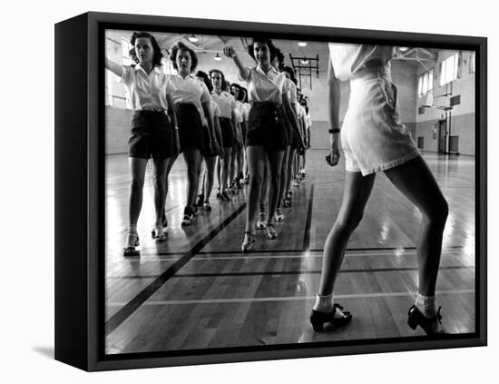 Tap Dancing Class at Iowa State College, 1942-Jack Delano-Framed Stretched Canvas