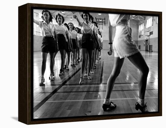 Tap Dancing Class at Iowa State College, 1942-Jack Delano-Framed Stretched Canvas