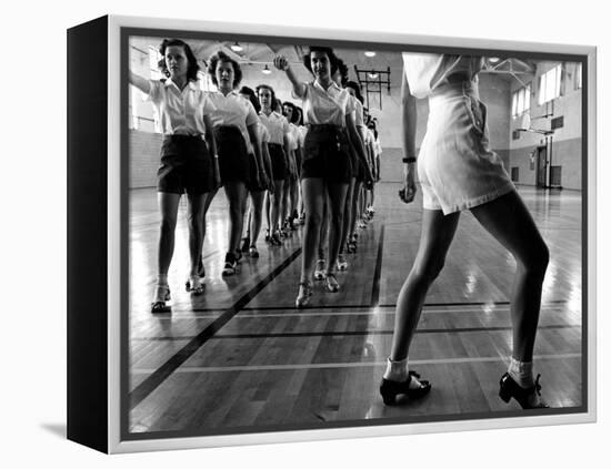 Tap Dancing Class at Iowa State College, 1942-Jack Delano-Framed Stretched Canvas