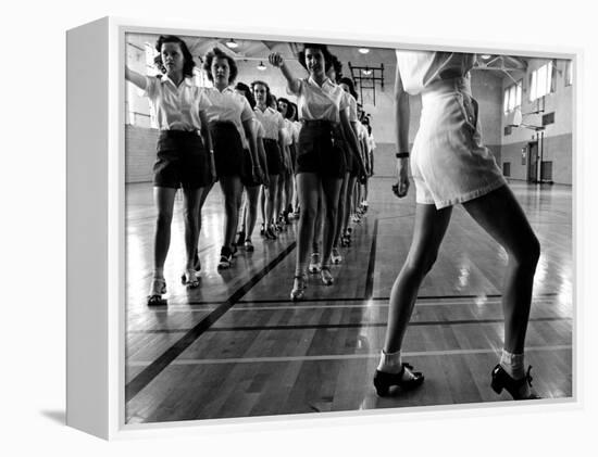 Tap Dancing Class at Iowa State College, 1942-Jack Delano-Framed Stretched Canvas