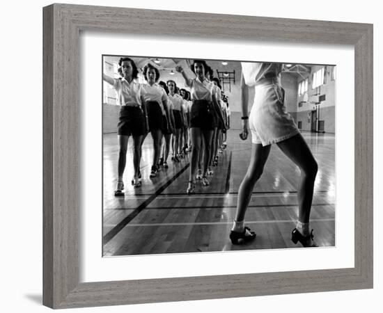 Tap Dancing Class at Iowa State College, 1942-Jack Delano-Framed Photo