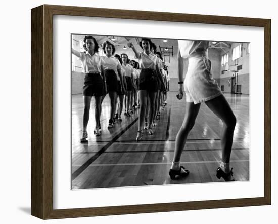 Tap Dancing Class at Iowa State College, 1942-Jack Delano-Framed Photo