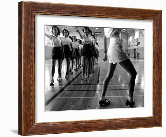 Tap Dancing Class at Iowa State College, 1942-Jack Delano-Framed Photo