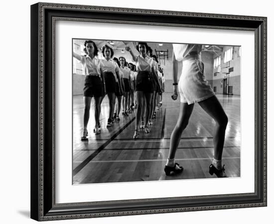 Tap Dancing Class at Iowa State College, 1942-Jack Delano-Framed Photo