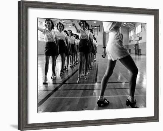 Tap Dancing Class at Iowa State College, 1942-Jack Delano-Framed Photo