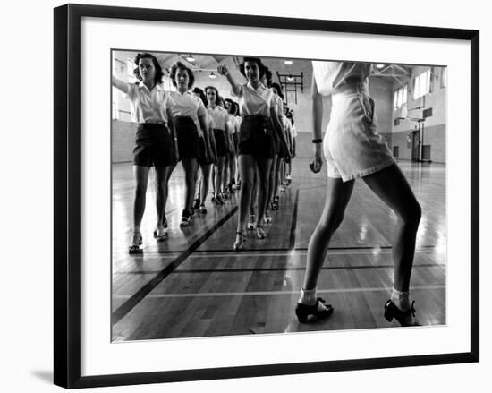 Tap Dancing Class at Iowa State College, 1942-Jack Delano-Framed Photo