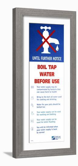 Tap Water Warning Sign-Victor De Schwanberg-Framed Photographic Print