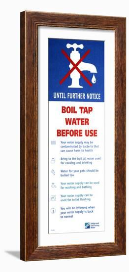 Tap Water Warning Sign-Victor De Schwanberg-Framed Photographic Print