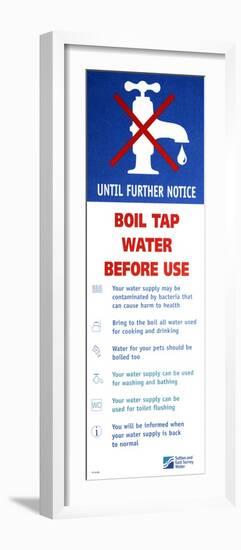 Tap Water Warning Sign-Victor De Schwanberg-Framed Photographic Print