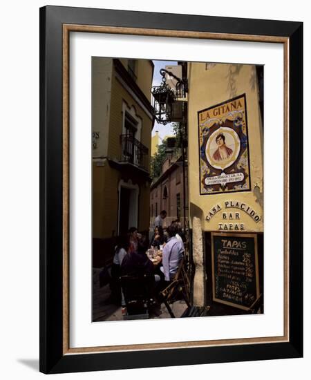 Tapas Bar, Barrio Santa Cruz, Seville, Andalucia, Spain-Jean Brooks-Framed Photographic Print