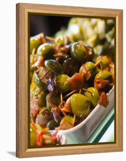 Tapas, Mercado De San Miguel, Madrid, Spain-Walter Bibikow-Framed Premier Image Canvas