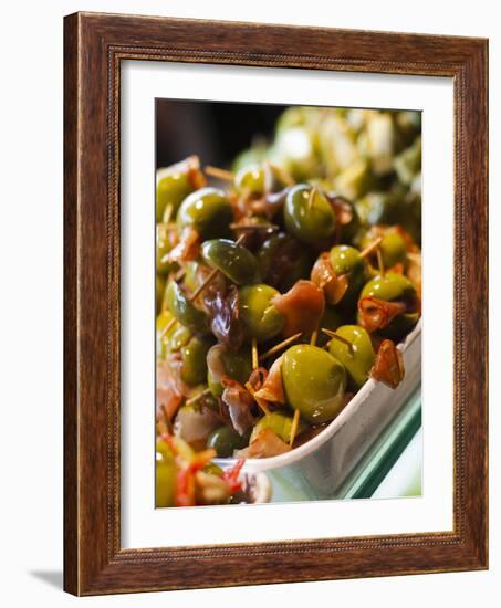 Tapas, Mercado De San Miguel, Madrid, Spain-Walter Bibikow-Framed Photographic Print