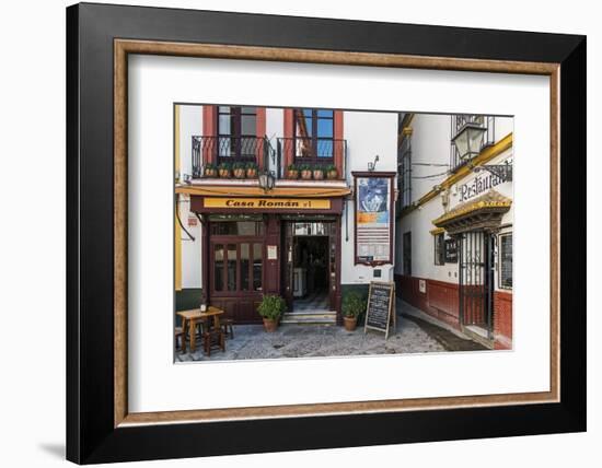 Tapas restaurant in the primary tourist neighborhood of Santa Cruz in Seville, Andalusia, Spain-Stefano Politi Markovina-Framed Photographic Print