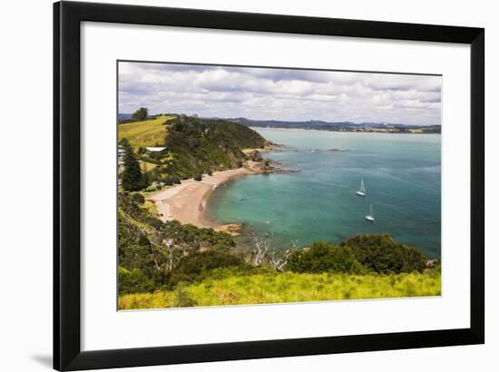 Tapeka Beach Seen from Tapeka Point, a Popular Walk in Russell, Bay of Islands-Matthew Williams-Ellis-Framed Photographic Print